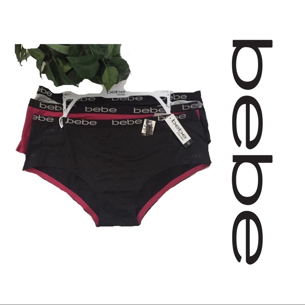 bebe 3 pack Women’s Panties Tag Free No Panty Line